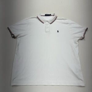 Polo Ralph Lauren Polo Shirt Mens 2XL Short Sleeve White Preppy